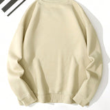 Sudadera Simple De Cuello Redondo Para Hombre