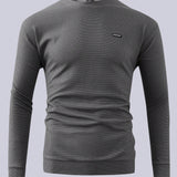 Sudadera con cuello redondo para hombre con parche tejido en forma de panal, decoracion, primavera y otono