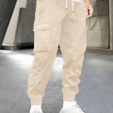 Pantalones Deportivos Para Hombre Con Cintura Ajustable Con Letra Estampada, Nuevos Y De Moda Para Primavera Y Otono