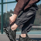 NEW Zapatillas de deporte para hombres con patron de camuflaje tejido, versatiles, faciles de poner, con cordones delanteros, comodas y casuales para dias de relax