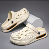Zapatos con orificios transpirables y ligeros para hombres con suela suave resistente al desgaste y puntera informal