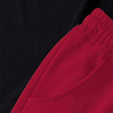 Manfinity Conjunto de dos piezas para hombre con camiseta de manga corta y cuello redondo estampada simple y pantalones cortos