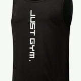 Camiseta de Tirantes para Hombre de Talla Grande con Estampado de Letras para Deporte y Ocio en Verano