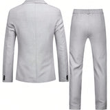 Manfinity Hypemode Conjunto De Chaqueta Y Pantalon De Traje De Manga Larga Con Doble Botonadura Para Hombre