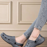 NEW Zapatillas de deporte transpirables unicolor para parejas con suela antideslizante y gruesa, sandalias casuales de moda recortadas comodas y suaves