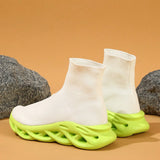 Zapatos casuales blancos sin cordones Unisex resistentes al deslizamiento, ligeros y transpirables, con personalidad y . Moda y convenientes de usar y viajar para festivales y fiestas.