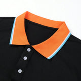 Camisa Polo Casual De Manga Corta Y Talla Grande Para Hombre Con Bloques De Color Para El Verano