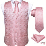 Chaleco De Traje Con Jacquard Floral Para Hombre (talla Pequena)