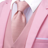 Chaleco falso de dos piezas de traje para hombre en color rosa claro