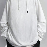 Manfinity Hypemode Sudadera con capucha de manga larga de color solido para hombres de moda