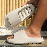 Zapatos de casa para hombres de unicolor, transpirables y simples, ideales para ducha y evitar resbalones en agua