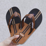 Sandalias informales para hombres, chanclas de verano para exteriores en la playa con fondo arcoiris y color caqui, tamano grande 40-45