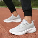 NEW Zapatos deportivos para hombre y mujer, simples y elegantes, malla transpirable, ligeros, antideslizantes, comodos para correr, con absorcion de impactos, zapatos planos informales para viajar y zapatos grandes para mujer de cuatro estaciones