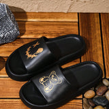 Zapatillas de EVA ligeras para hombres con impresion de dibujos animados de moda para uso en interiores y exteriores, como playa, senderismo en rio, deportes acuaticos, etc.
