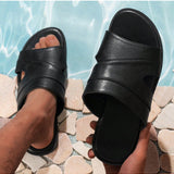 NEW Sandalias de verano elegantes y con estilo de unicolor de alta gama para hombres de negocios