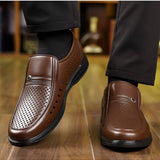 Zapatos casuales para hombres, mocasines de suela suave para hombres maduros