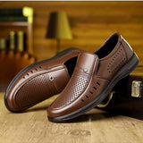 Zapatos casuales para hombres, mocasines de suela suave para hombres maduros