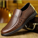 Zapatos casuales para hombres, mocasines de suela suave para hombres maduros