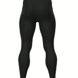Pantalones ajustados de compresion de gimnasio para hombres, elasticos, transpirables, de secado rapido y para correr o entrenar