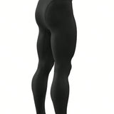 Pantalones ajustados de compresion de gimnasio para hombres, elasticos, transpirables, de secado rapido y para correr o entrenar