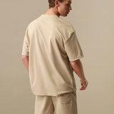 Manfinity AthPrep Camiseta Suelta Con Estampado De Letras Para Hombres Y Pantalones Cortos Con Cordon En La Cintura