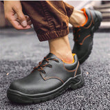 NEW Zapatos de seguridad de sitio de construccion para hombre, con proteccion laboral de acero plastico, sin hierro, a prueba de aplastamiento, aislantes, ligeros, transpirables, antiodor y antideslizantes.