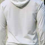 Manfinity Sporsity Hoodie Con Cordon Para Hombres Con Letras Impresas