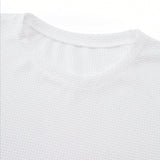 Camiseta para hombre con textura absorbente de humedad de tela de acrilonitrilo de moda