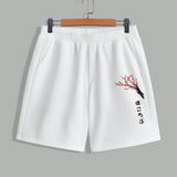 Manfinity Hypemode Conjunto de Camiseta de Manga Corta y Pantalones Cortos para Hombre de Punto Blanco