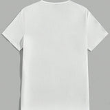 NEW Manfinity Homme Camiseta de punto casual para hombres con mangas cortas, cuello en V y diseno de bloques de colores