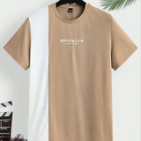 Manfinity Homme Conjunto de camiseta de manga corta casual de punto para hombres
