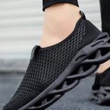 Zapatos de hombre 2024 nuevos zapatos deportivos casuales transpirables de malla con suela suave antideslizante, zapatos de carrera ligeros, tallas grandes 45-48 EU