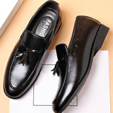 Zapatos Clasicos con Estilo Tassel y Estilo Britanico Casuales de Ponerse sin Cordones y de Moda Coreana para Hombres