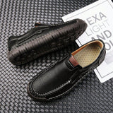 Zapatos de hombre mocasines sin cordones, linea de coche, suela de goma antideslizante, punta redonda, zapatos casuales de corte bajo para conducir y trabajar diariamente, zapatos planos