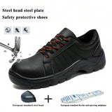 NEW Zapatos de seguridad de trabajo para hombres para sitio de construccion, transporte de material, soldadura, anti-choque, anti-puncion y proteccion