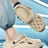 NEW Zapatos agujereados EVA ligeros informales, antideslizantes, con suela gruesa y a la moda para hombre, zapatillas de playa al aire libre para parejas