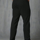 Pantalones de Jogging Casuales, Flojos, con Cintura con Cordon y Punos Acanalados para Hombres de Primavera/Verano