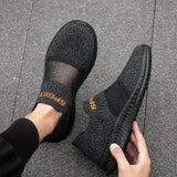 NEW Zapatos de Knitted con calcetines huecos para hombres, transpirables y ligeros, para caminar, comodos y casuales, deportivos y para correr, con suela suave de malla para parejas