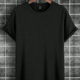 Manfinity EMRG Camiseta de moda casual para hombre con estampado de alas, versatil