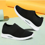 NEW Zapatos deportivos minimalistas para hombre, zapatos deportivos ligeros y comodos para caminar al aire libre, zapatillas sin tira en blanco y negro