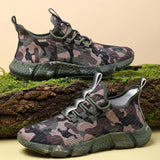 NEW Zapatillas casuales con camuflaje y malla para primavera y verano. Zapatos deportivos antideslizantes y de senderismo transpirables de moda para hombre. Zapatos deportivos resistentes para exteriores y trabajo.