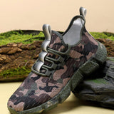 NEW Zapatillas casuales con camuflaje y malla para primavera y verano. Zapatos deportivos antideslizantes y de senderismo transpirables de moda para hombre. Zapatos deportivos resistentes para exteriores y trabajo.