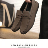 NEW Un par de mocasines de estilo con forma de frijol para hombres en el comercio transfronterizo que se pueden poner facilmente en el pie