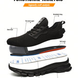 NEW Zapatos casuales y de seguridad para hombres, anticolision y ligeros, transpirables para construccion y deportes