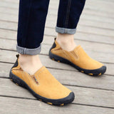 NEW Hombres Mocasines sin cordones para exteriores, zapatos antideslizantes bajos de talla grande, versatiles y casuales