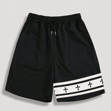 Conjunto de camiseta y pantalon corto de manga corta para hombre, estampado de moda para uso diario en primavera/verano