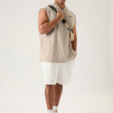 NEW Manfinity CozeMod Camiseta de tirantes con capucha casual de talla grande para hombre