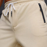 Manfinity Homme Pantalones de chandal para hombre de unicolor con cintura ajustable mediante cordon, cierre con cremallera, bolsillos oblicuos