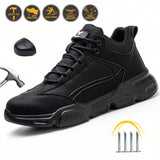 Zapatos de seguridad con puntera de acero para hombres y mujeres, zapatillas de trabajo ligeras e indestructibles, botas de seguridad para construccion unisex