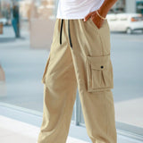 Pantalones cargo casuales para exteriores para hombre con multiples bolsillos